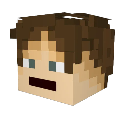 End_Creeper2357 Minecraft avatar head, 3D render