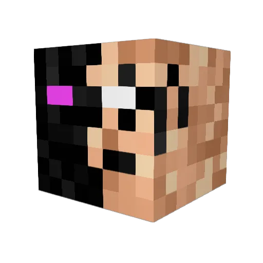 End_Hero Minecraft avatar head, 3D render