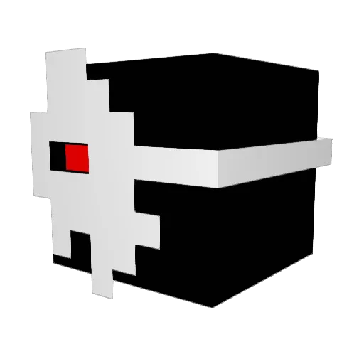 End_Man Minecraft avatar head, 3D render