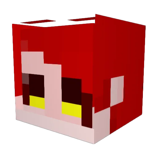 End_ing Minecraft avatar head, 3D render