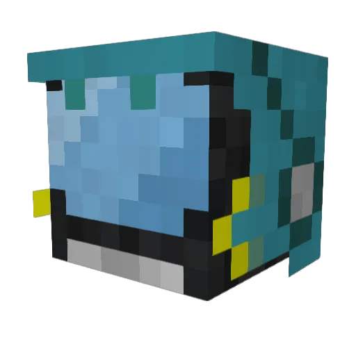 Endbuster Minecraft avatar head, 3D render