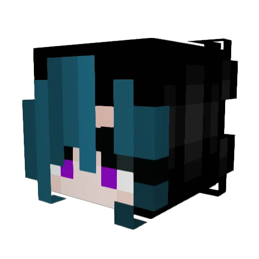 Endcruel Minecraft avatar head, 3D render