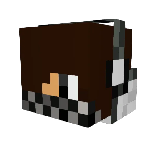 EnderBlack Minecraft avatar head, 3D render