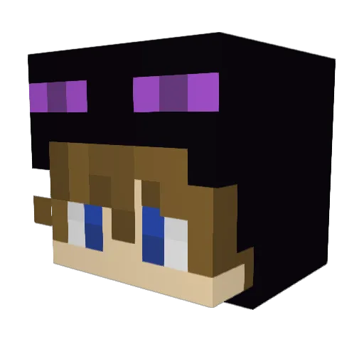 EnderBlueFlame Minecraft avatar head, 3D render