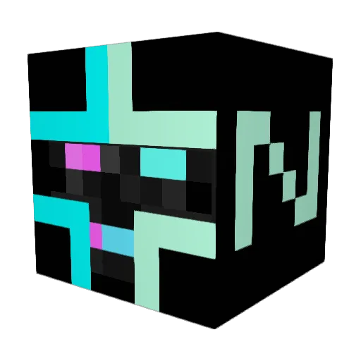 EnderBoost Minecraft avatar head, 3D render
