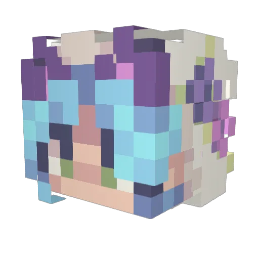 EnderCali Minecraft avatar head, 3D render