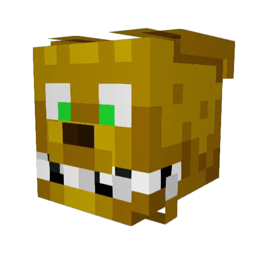 EnderChar Minecraft avatar head, 3D render