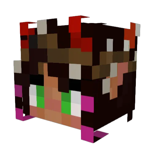 EnderCherri Minecraft avatar head, 3D render