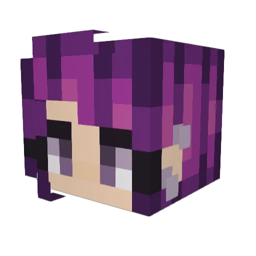 EnderCrawler Minecraft avatar head, 3D render