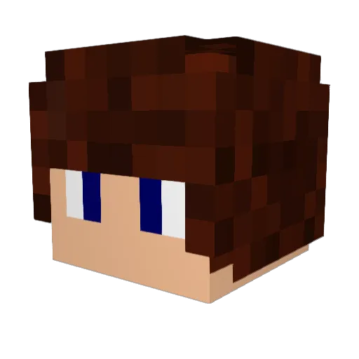 EnderDan12345 Minecraft avatar head, 3D render