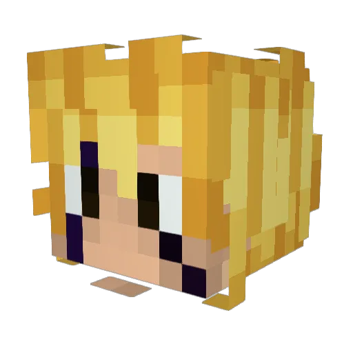 EnderDear Minecraft avatar head, 3D render