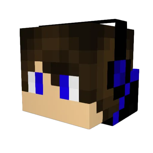 EnderDragonLord Minecraft avatar head, 3D render
