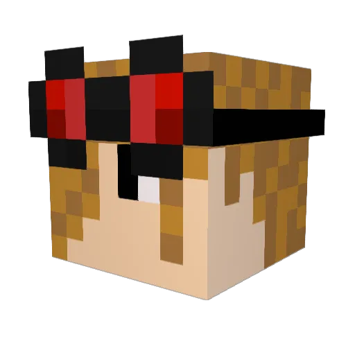 EnderDragonZen Minecraft avatar head, 3D render