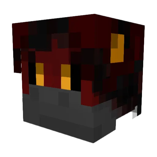 EnderDragxn Minecraft avatar head, 3D render