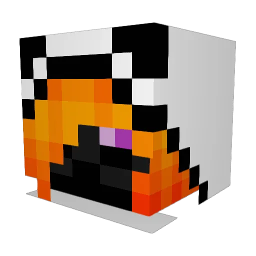 EnderFlameGaming Minecraft avatar head, 3D render