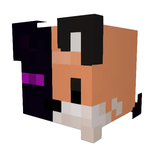 EnderFoxMC Minecraft avatar head, 3D render