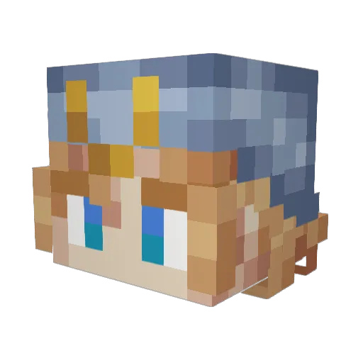 EnderFre Minecraft avatar head, 3D render