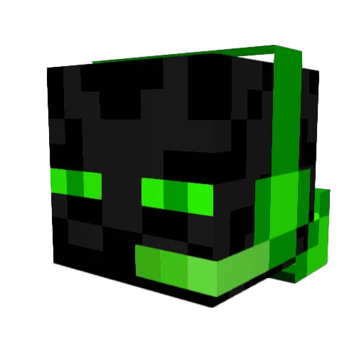EnderGecko Minecraft avatar head, 3D render