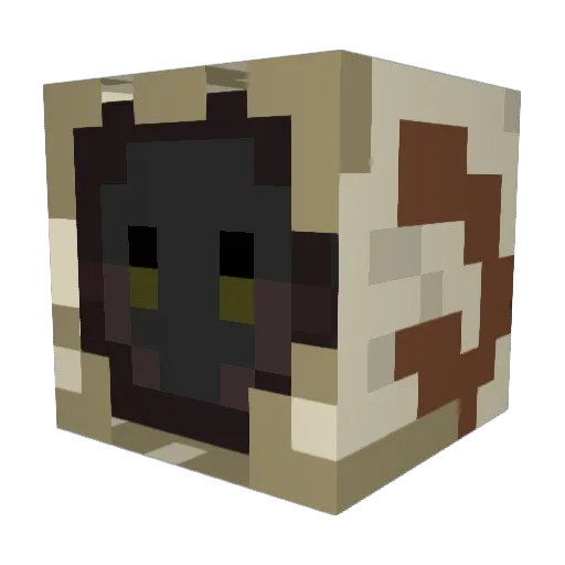 EnderHater Minecraft avatar head, 3D render