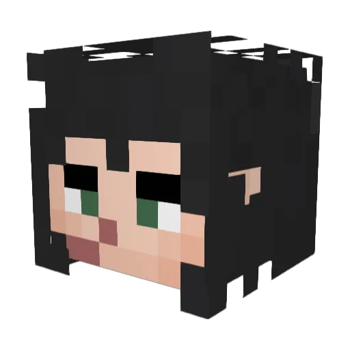 EnderHowlXR Minecraft avatar head, 3D render