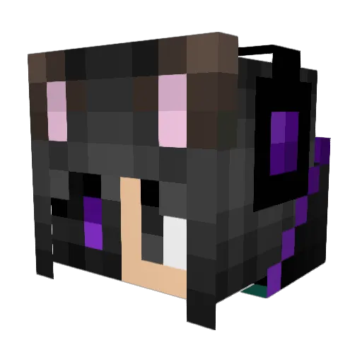 EnderKitty04 Minecraft avatar head, 3D render