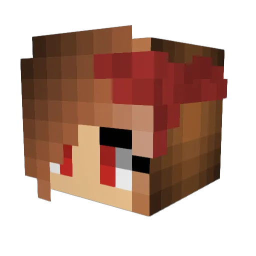 EnderLenia Minecraft avatar head, 3D render