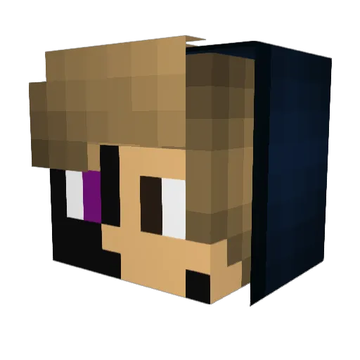 EnderLord002 Minecraft avatar head, 3D render
