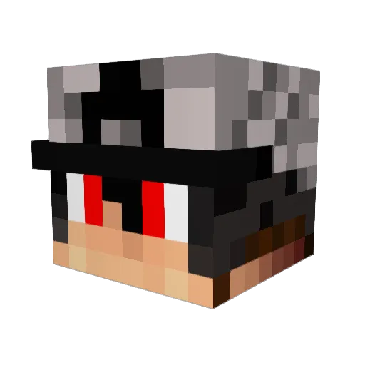 EnderMagic6 Minecraft avatar head, 3D render