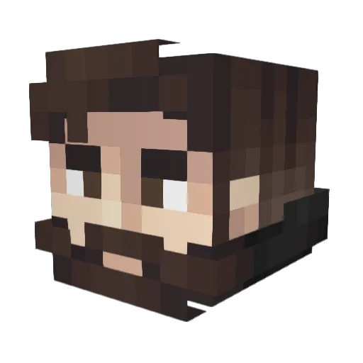 EnderMaj Minecraft avatar head, 3D render