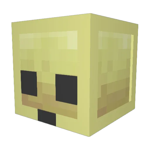 EnderMan1225B Minecraft avatar head, 3D render