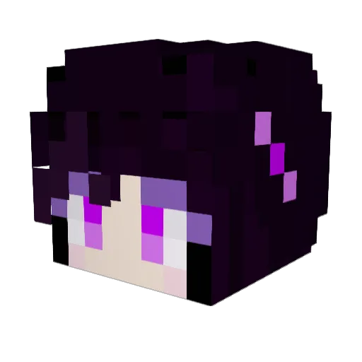 EnderMikiya Minecraft avatar head, 3D render