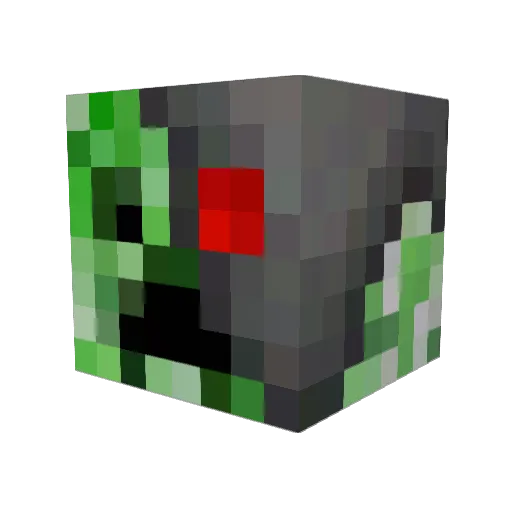 EnderPPT Minecraft avatar head, 3D render