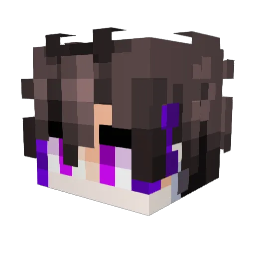 EnderRuya Minecraft avatar head, 3D render