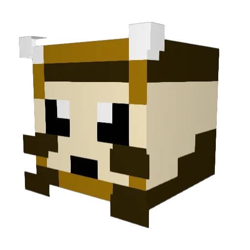 EnderSox Minecraft avatar head, 3D render