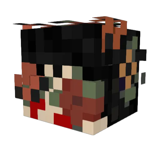 EnderTailx Minecraft avatar head, 3D render