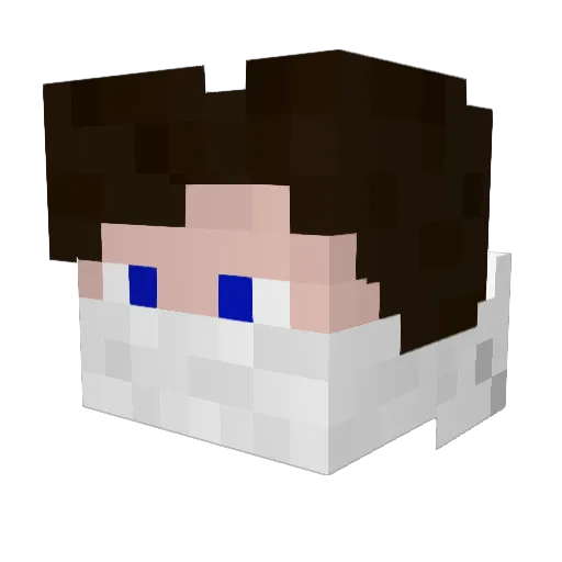 EnderTimoHD Minecraft avatar head, 3D render