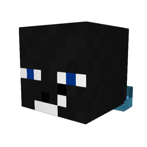 EnderWarrior_03 Minecraft avatar head, 3D render