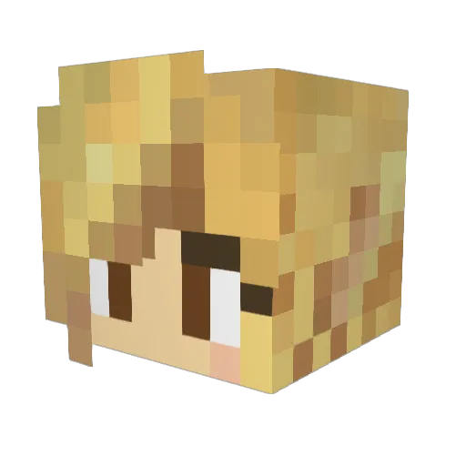 EnderWoman_13 Minecraft avatar head, 3D render