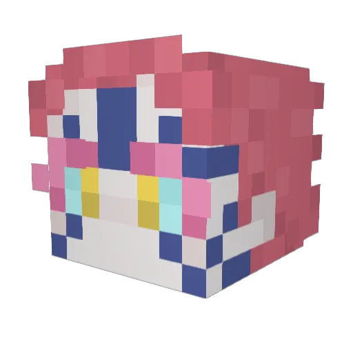Ender_05 Minecraft avatar head, 3D render