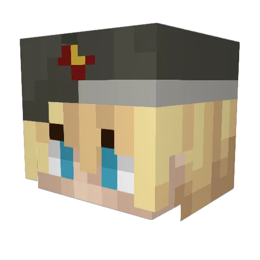 Ender_Berni Minecraft avatar head, 3D render