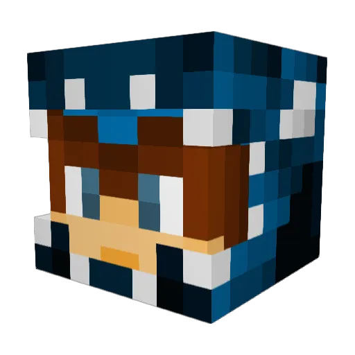 Ender_Bod Minecraft avatar head, 3D render