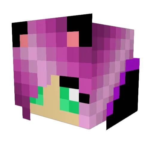 Ender_Kitty12 Minecraft avatar head, 3D render