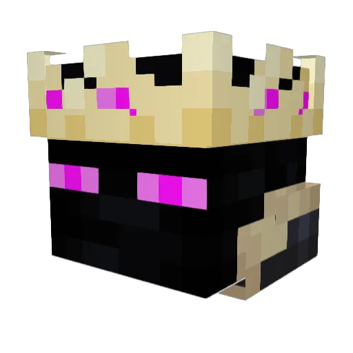 Ender_q Minecraft avatar head, 3D render
