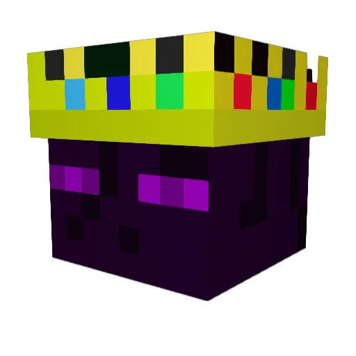 Enderbladex Minecraft avatar head, 3D render