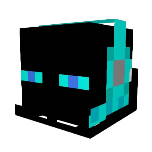 Enderblue037 Minecraft avatar head, 3D render