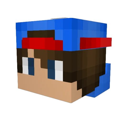 Enderboss11 Minecraft avatar head, 3D render