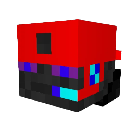 Enderboss808 Minecraft avatar head, 3D render