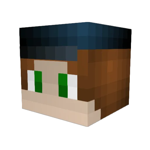 Enderbrine2K Minecraft avatar head, 3D render