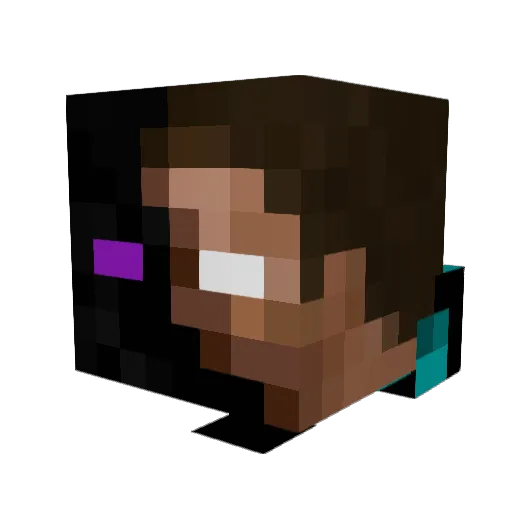 EnderbrineNPC Minecraft avatar head, 3D render