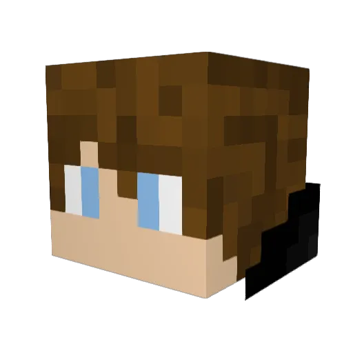 Enderbro37 Minecraft avatar head, 3D render